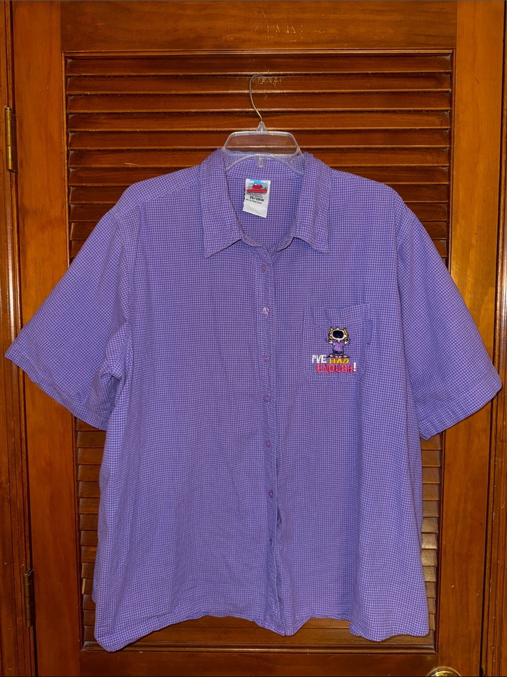 Peanuts Sally Check Button-Up Shirt